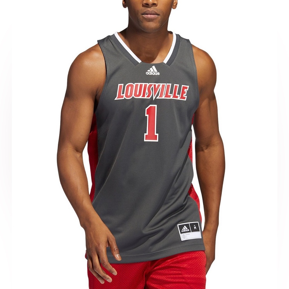 Men’s Adidas Louisville Cardinals Retro Basketball Jersey College Size Medium